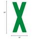 Festive Green Letter (X) Corrugated Plastic Yard Sign, 30in